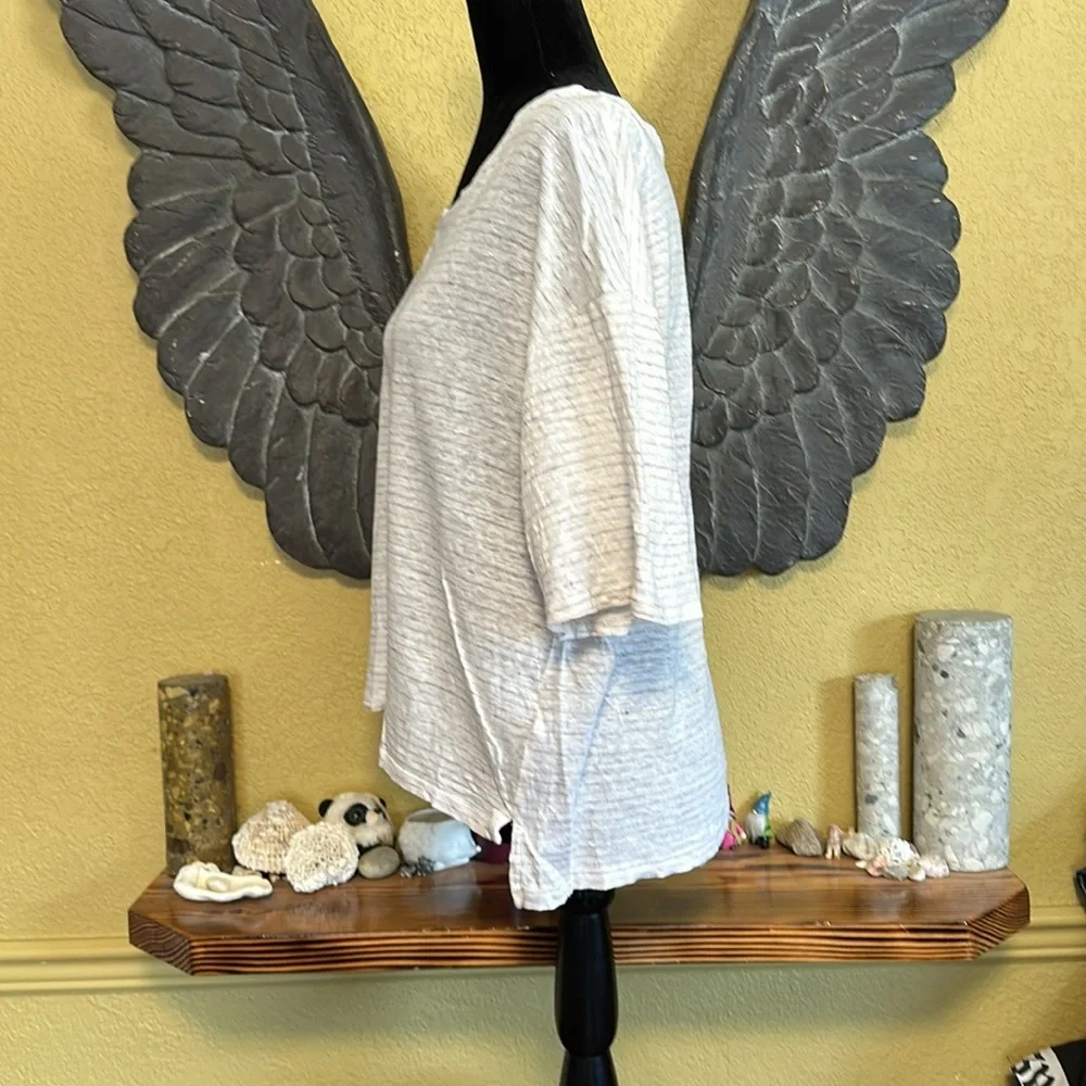 Nicole Miller Linen Tee Shirt - Picture 5 of 7